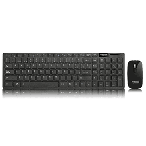 Kit Teclado y Mouse Inalámbrico Micronics MIC WT801 Caprice Negro