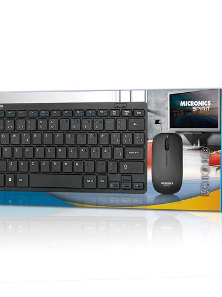 Kit Teclado y Mouse Inalámbrico Micronics Spirit WT800 2.4GHz con 12 Teclas Multimedia 5