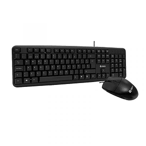 Kit Teclado y Mouse TEROS TE-4062N USB en Español con Diseño Elegante Negro
