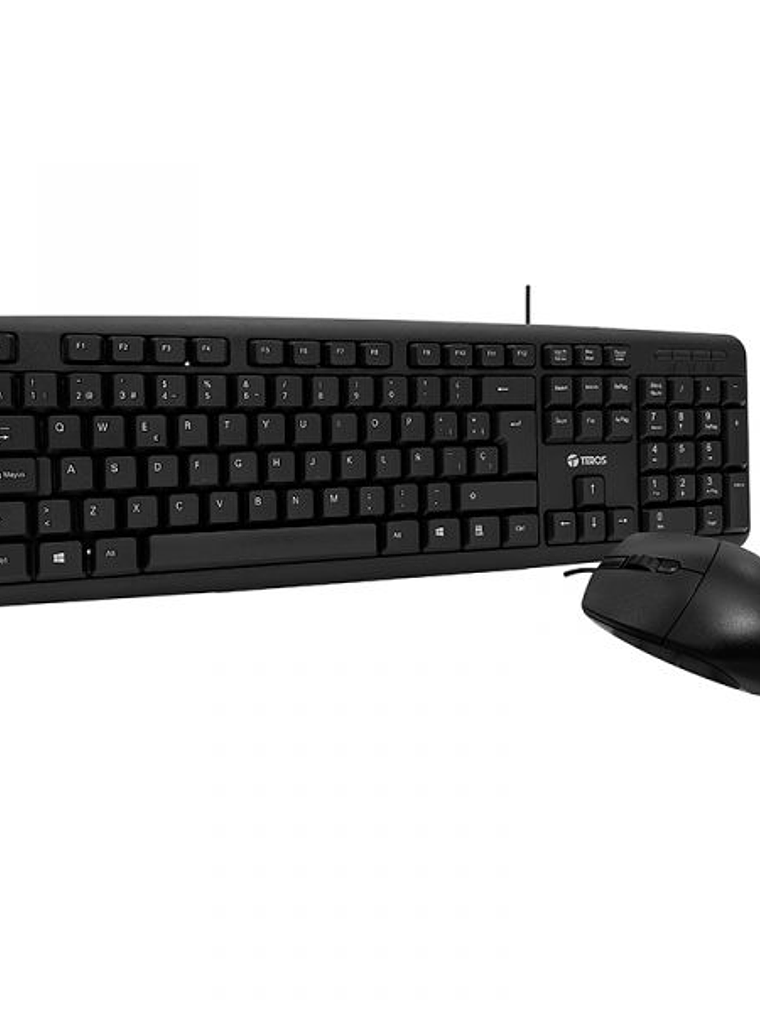 Kit Teclado y Mouse TEROS TE-4062N USB en Español con Diseño Elegante Negro 1