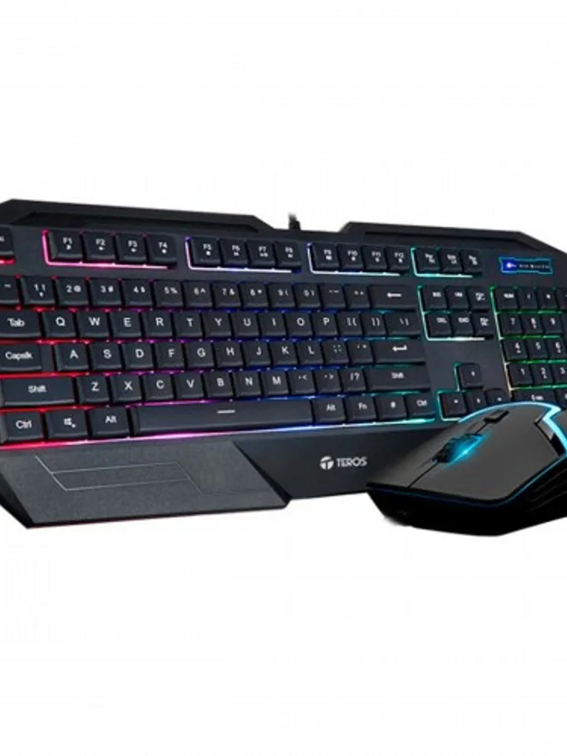 Kit Gamer TEROS TE-4140N Teclado RGB y Mouse Óptico con Iluminación 1