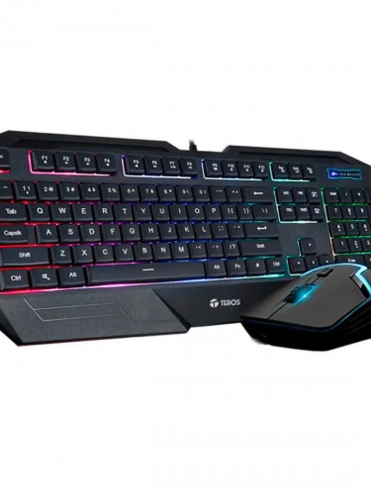Kit Gamer TEROS TE-4140N Teclado RGB y Mouse Óptico con Iluminación 1