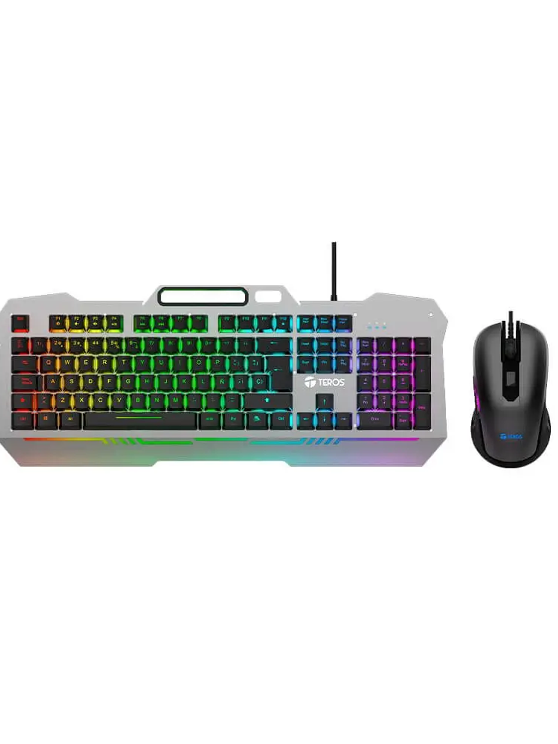 Combo Gaming Teclado y Mouse TEROS TE-4144N RGB USB Español 2400 DPI 1