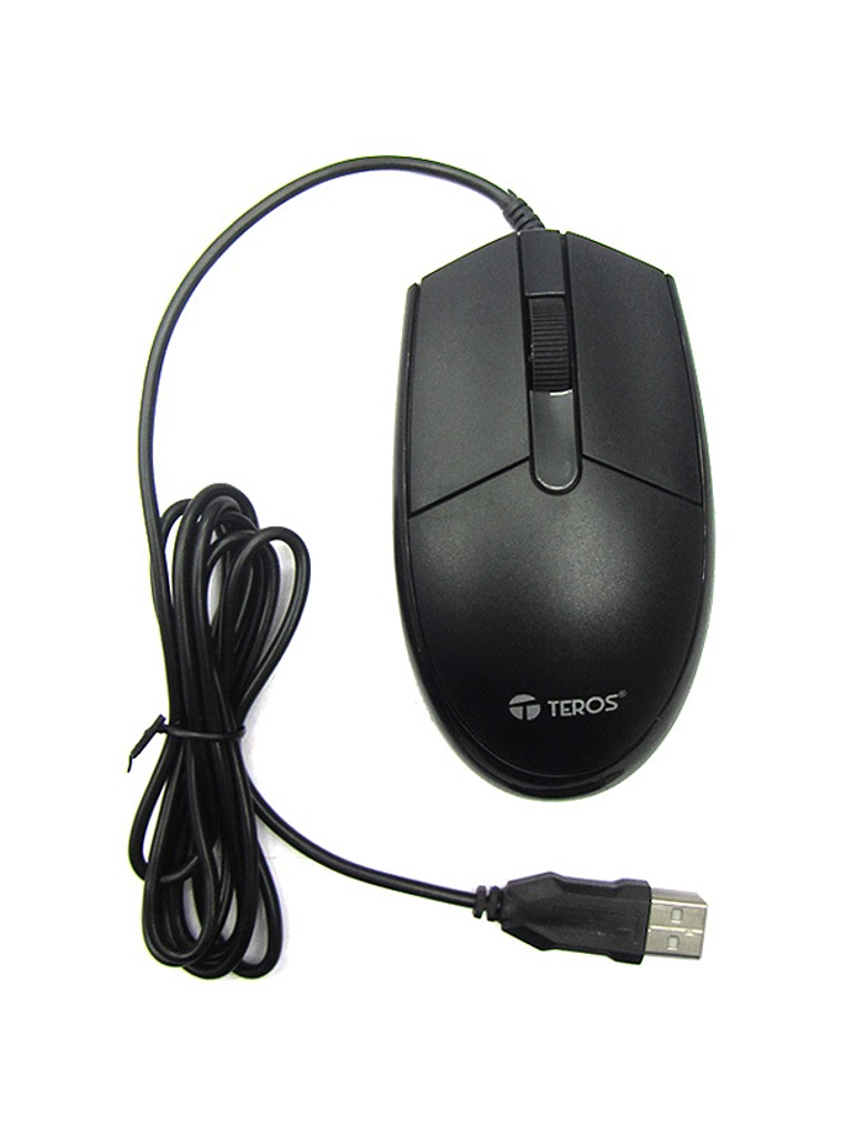 Kit Teclado y Mouse Teros TE-D8700 USB Negro Español con Mouse Óptico 1000 DPI 4