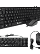 Kit Teclado y Mouse Teros TE-D8700 USB Negro Español con Mouse Óptico 1000 DPI - Miniatura 1
