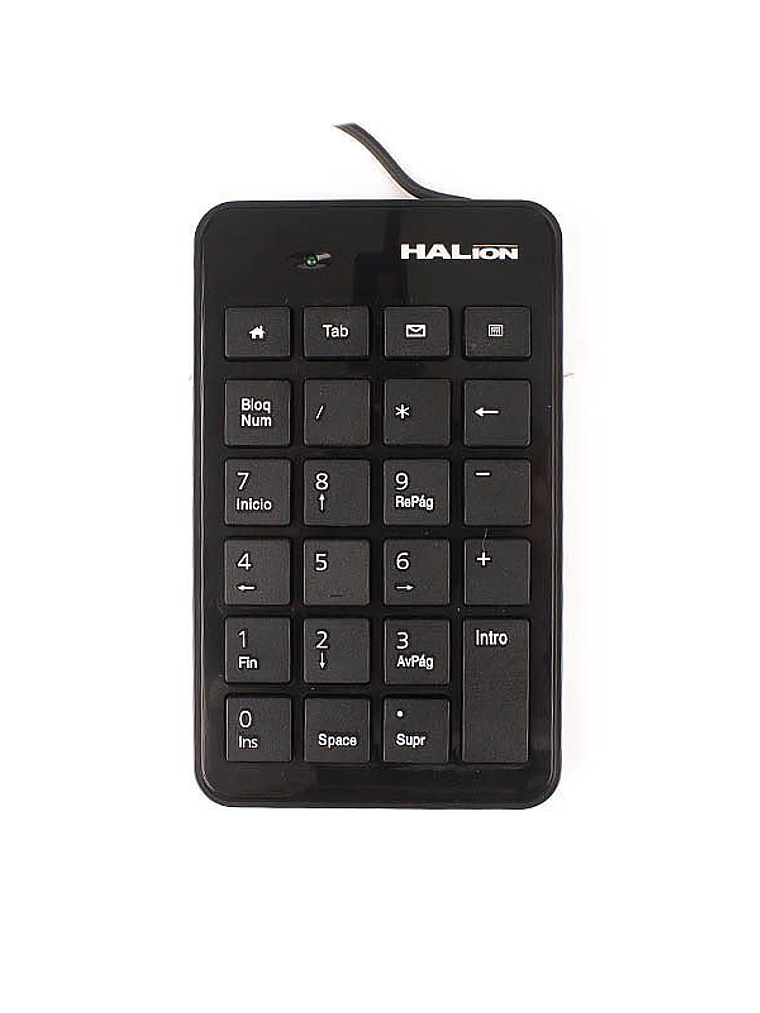 Teclado Numérico HALION K-119 USB 23 Teclas Color Negro 1