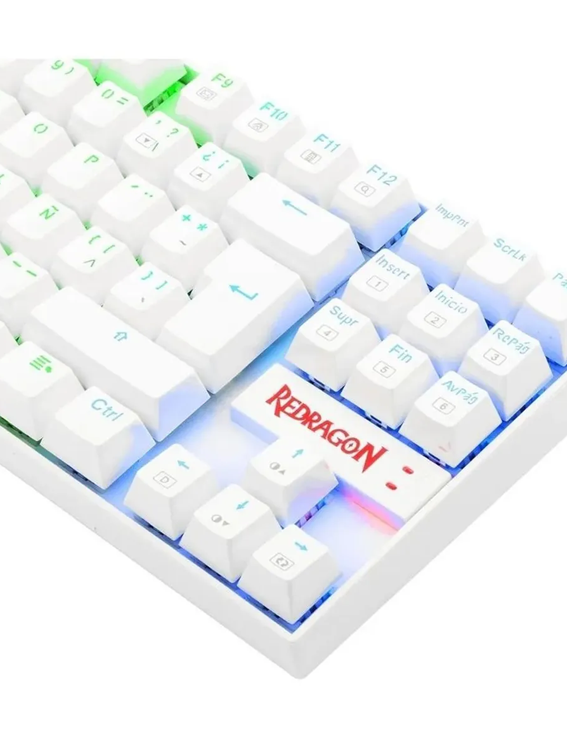 Redragon Kumara K552W-KR White Teclado Mecánico Gamer TKL con Switches Rojos y Retroiluminación Rainbow 5