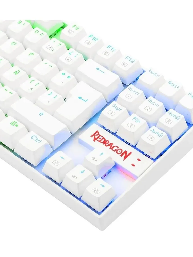 Redragon Kumara K552W-KR White Teclado Mecánico Gamer TKL con Switches Rojos y Retroiluminación Rainbow 5