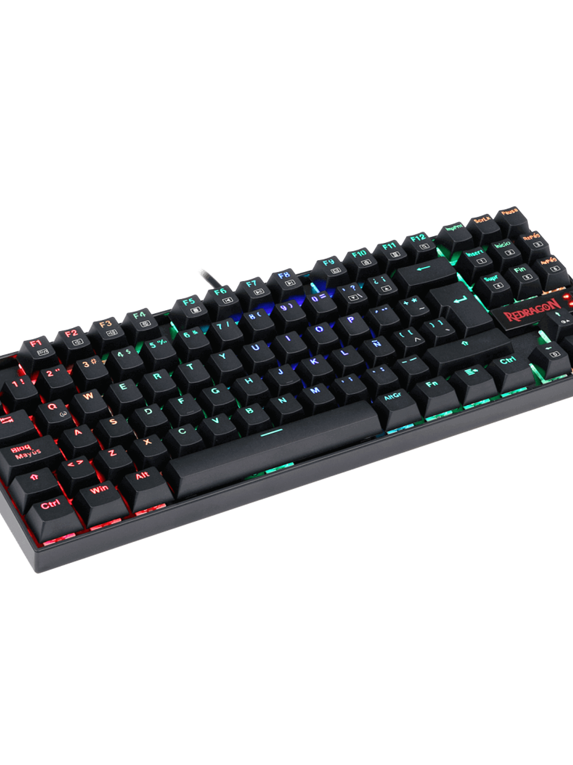 Redragon Kumara K552RGB-1-SP Teclado Mecánico Gamer Compacto con Switch Blue y Retroiluminación RGB 4