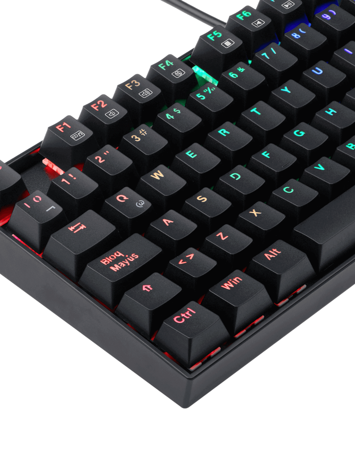 Redragon Kumara K552RGB-1-SP Teclado Mecánico Gamer Compacto con Switch Blue y Retroiluminación RGB 6