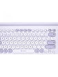 Teclado Inalámbrico TEROS TE-4070S Blanco 2.4GHz + Bluetooth 5.2, 80 Teclas Español con Perilla Multimedia - Miniatura 1