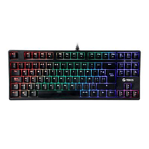 Teclado Gamer Mecánico TEROS TE-4150 RGB USB, 88 Teclas, Panel Metálico, Switches de Alta Durabilidad