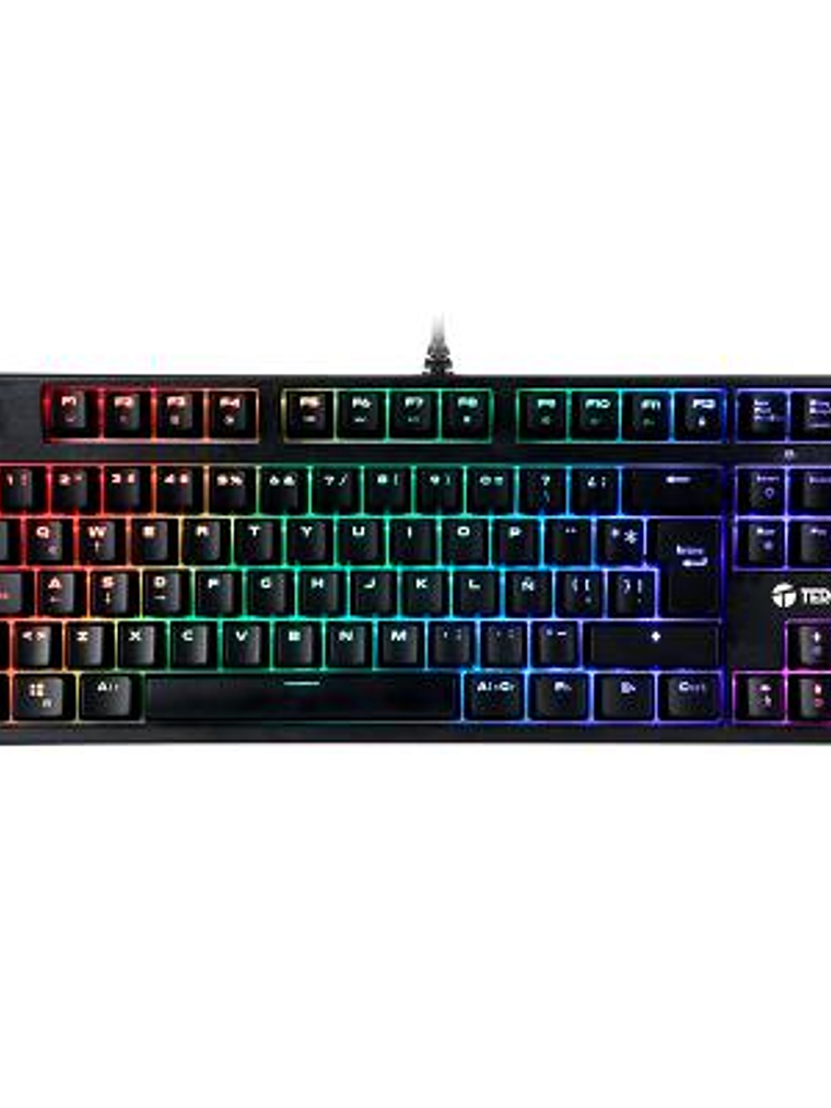 Teclado Gamer Mecánico TEROS TE-4150 RGB USB, 88 Teclas, Panel Metálico, Switches de Alta Durabilidad 1