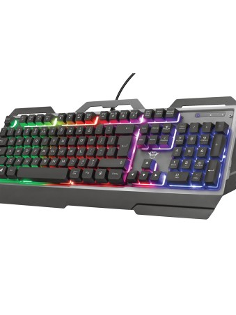Teclado Gamer Trust GXT 856 Torac USB, Iluminación LED Multicolor, Antighosting, Placa Metálica, 104 Teclas Español 1