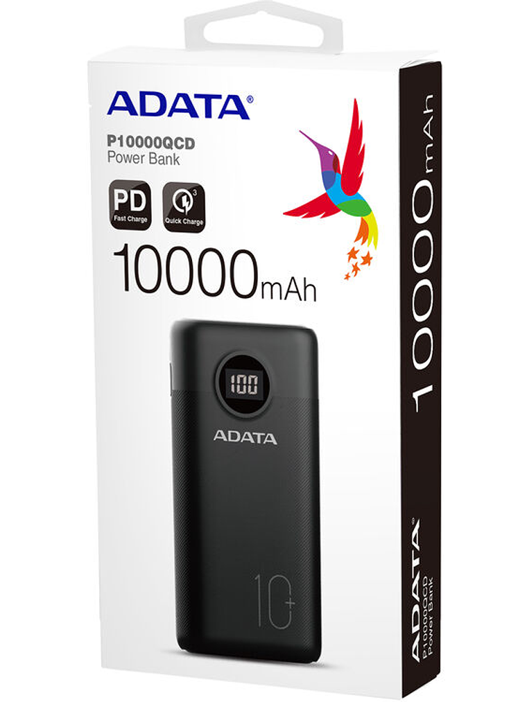 Batería Portátil ADATA P10000QCD 10000mAh Power Bank 22.5W con Pantalla Digital y Carga Rápida 6