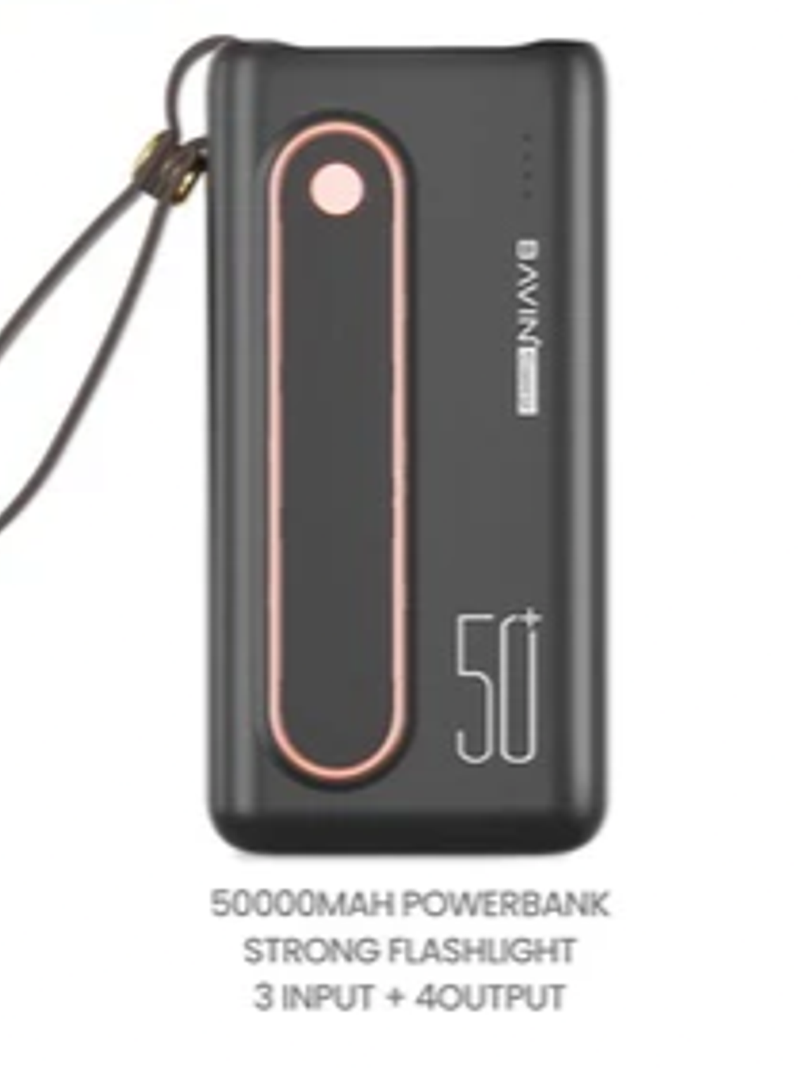 Batería Portátil BAVIN PC066 50000mAh Power Bank 50000mAh con 4 USB, Linterna LED y Carga Rápida 1