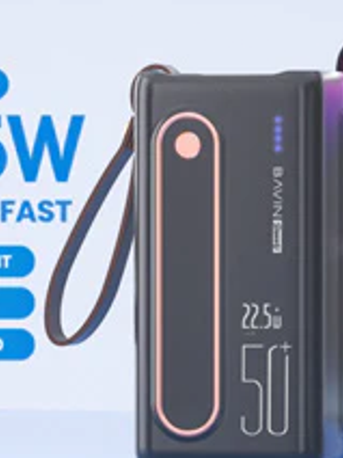 Batería Portátil BAVIN PC066 50000mAh Power Bank 50000mAh con 4 USB, Linterna LED y Carga Rápida 2