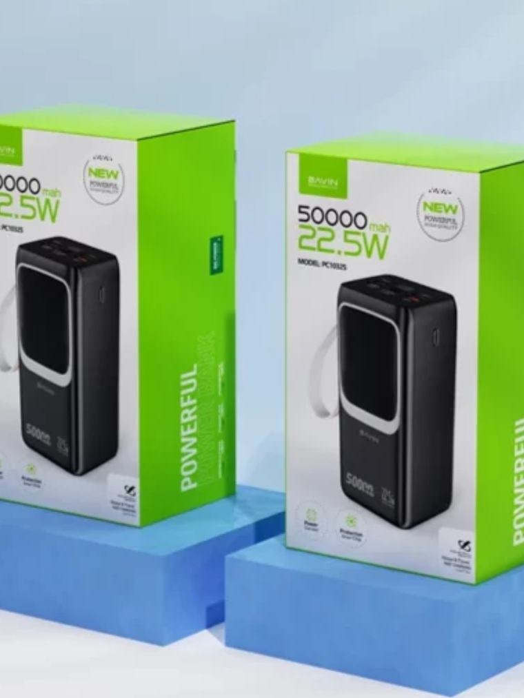 Batería Portátil BAVIN PC1032S 50000mAh 22.5W Power Bank Carga Rápida con 4 USB y Doble Type-C 2