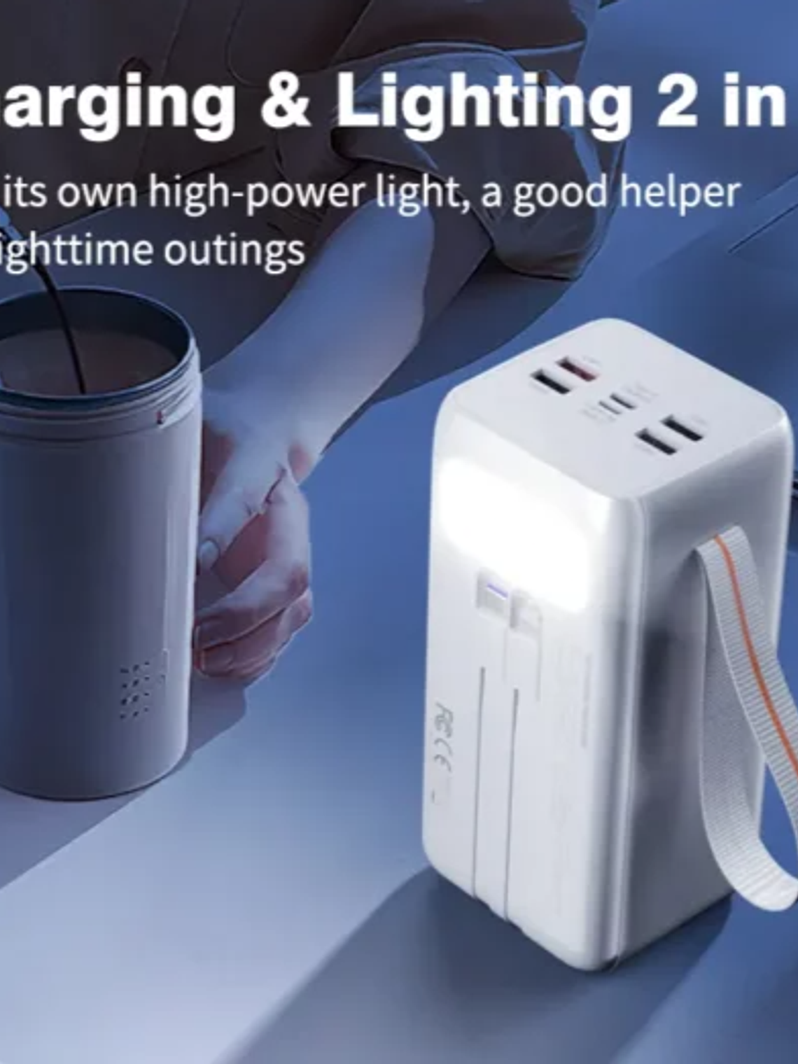 Batería Portátil BAVIN PC1032S 50000mAh 22.5W Power Bank Carga Rápida con 4 USB y Doble Type-C 4