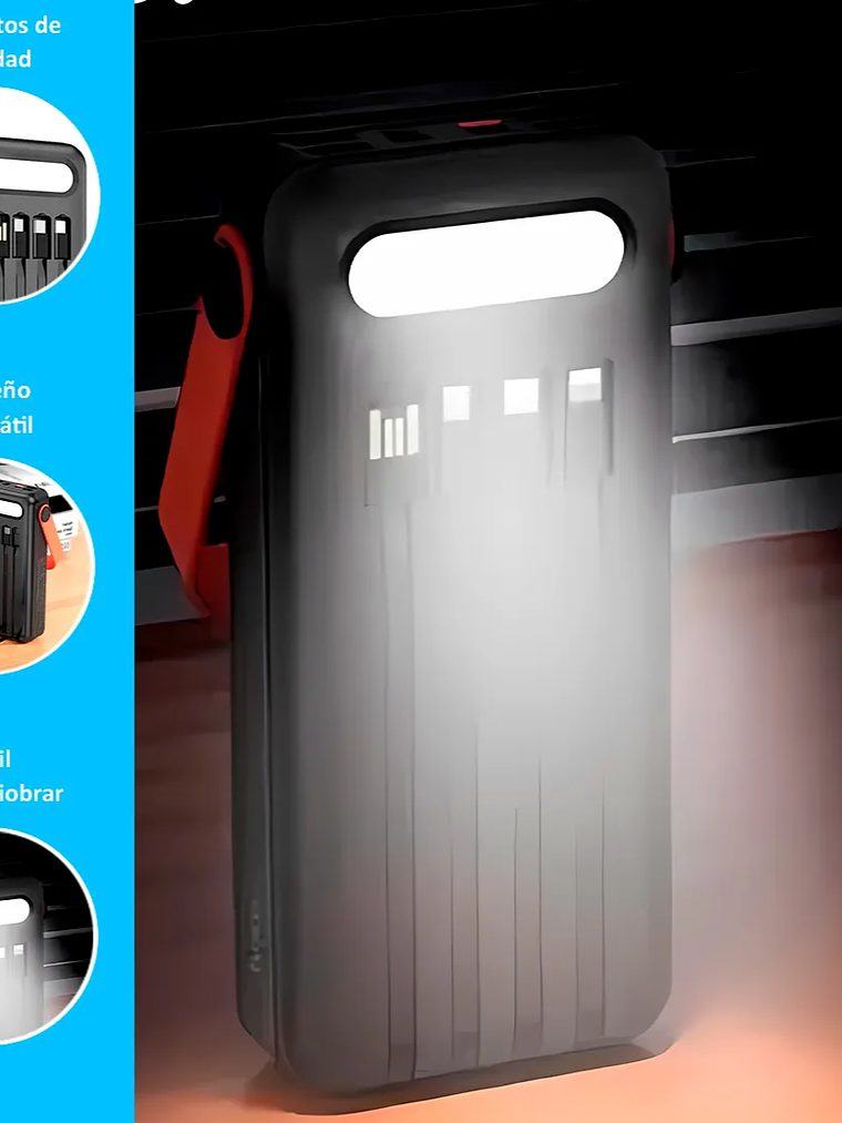 Power Bank HOCO de 30000mAh DB33 con Linterna LED y Pantalla Digital – Carga Rápida y Máxima Autonomía 3