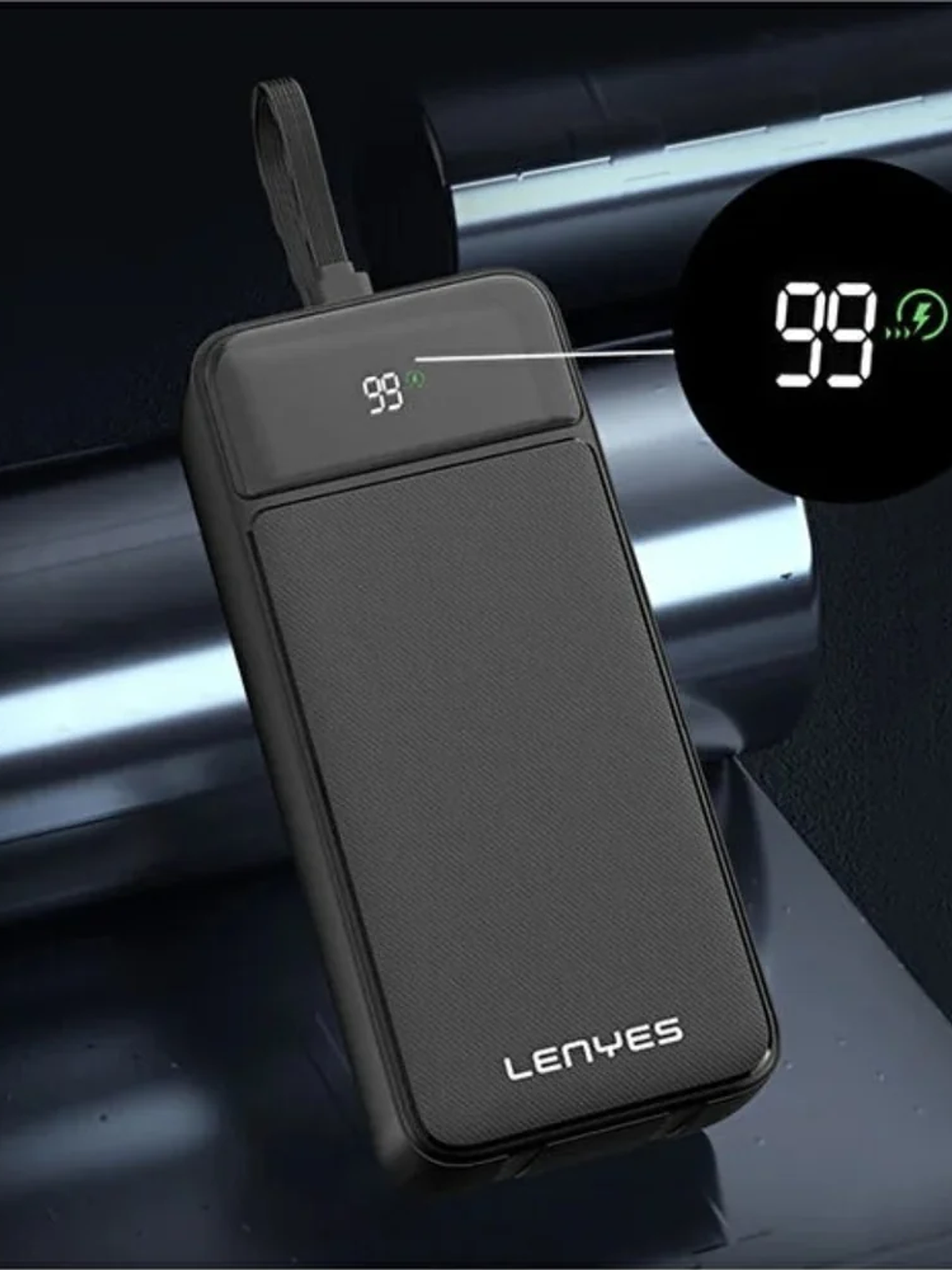 Power Bank LENYES PX355D 30000mAh 22.5W Carga Rápida con Pantalla LED y Múltiples Puertos 5