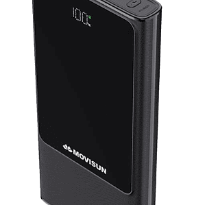 MOVISUN Power Bank Rocket P12 10000mAh 22.5W PD + QC con Pantalla LED Digital y 3 Puertos de Salida – Cargador Portátil Compacto de Alta Velocidad