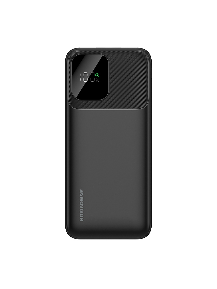 MOVISUN Power Bank Rocket X23 20000mAh Negro – Carga Rápida PD 20W y QC 22.5W, Pantalla Digital y Linterna LED 2