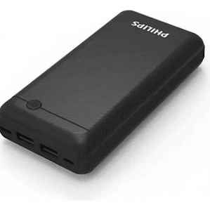 Power Bank Philips 20000mAh DLP1720CB Negro – Carga Rápida USB-C, Batería Li-Ion con Protección Inteligente
