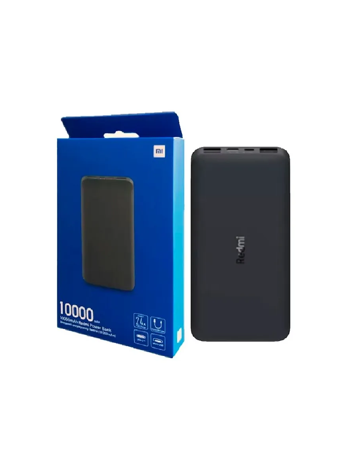 Cargador Portátil Xiaomi Redmi Power Bank 10000mAh Negro con Doble Salida USB-A y Protección de 9 Capas 3
