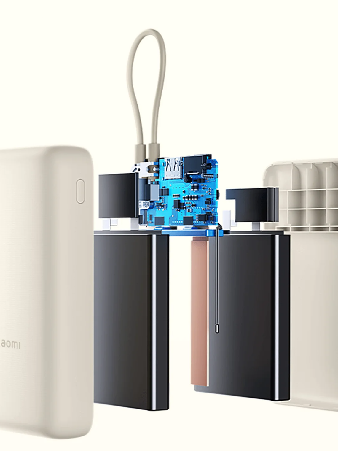 Xiaomi 33W Power Bank 20000mAh con Cable Integrado USB-C, Carga Rápida Bidireccional y Capacidad Ultra Alta para Smartphones, Tablets y Dispositivos Electrónicos 5