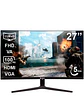 Monitor Curvo Teros TE-2731S 27 Pulgadas Full HD 100Hz Panel VA HDMI VGA para Oficina y Hogar - Miniatura 1