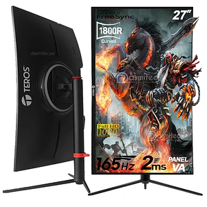 Monitor Curvo Teros TE-3194N 27 Pulgadas Full HD 165Hz 2ms FreeSync HDMI DisplayPort Panel VA