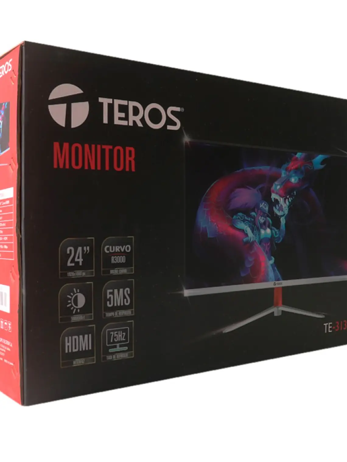 Monitor Curvo Teros TE-3131 23.8 Pulgadas IPS Full HD 75Hz HDMI VGA Diseño Curvo 3