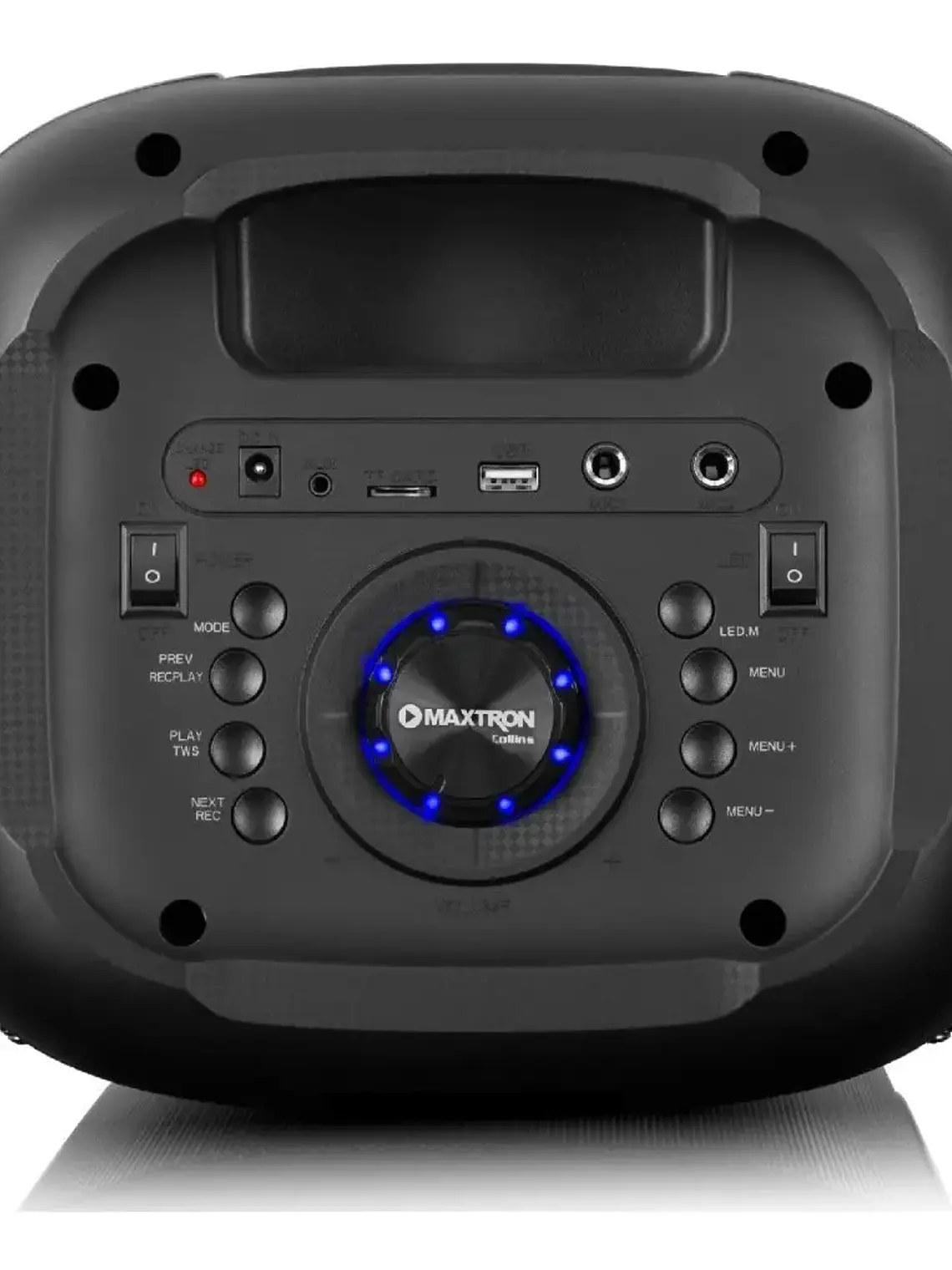 Parlante Torre Maxtron Collins MX335V Bluetooth 2 Bocinas 8 Karaoke Luces LED 5