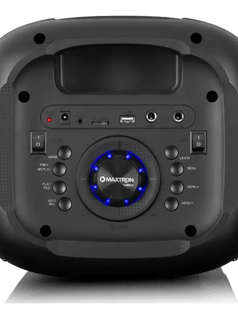 Parlante Torre Maxtron Collins MX335V Bluetooth 2 Bocinas 8 Karaoke Luces LED 5