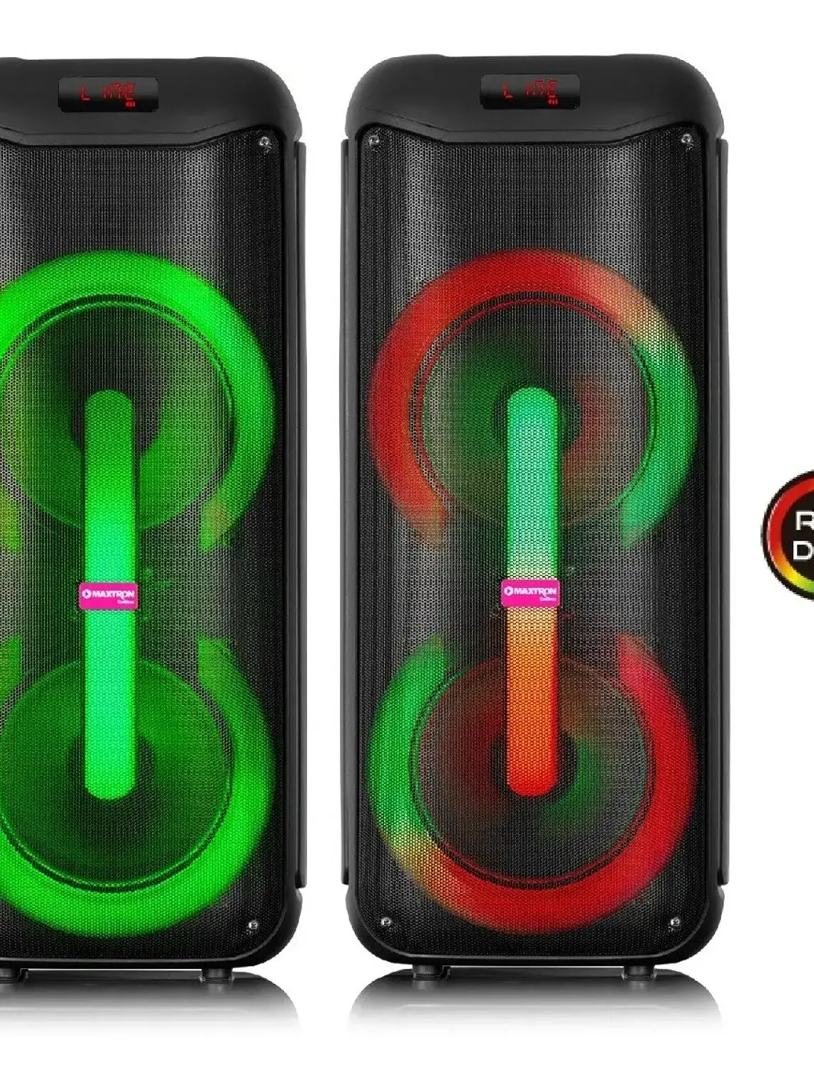 Parlante Torre Maxtron Collins MX335V Bluetooth 2 Bocinas 8 Karaoke Luces LED 4