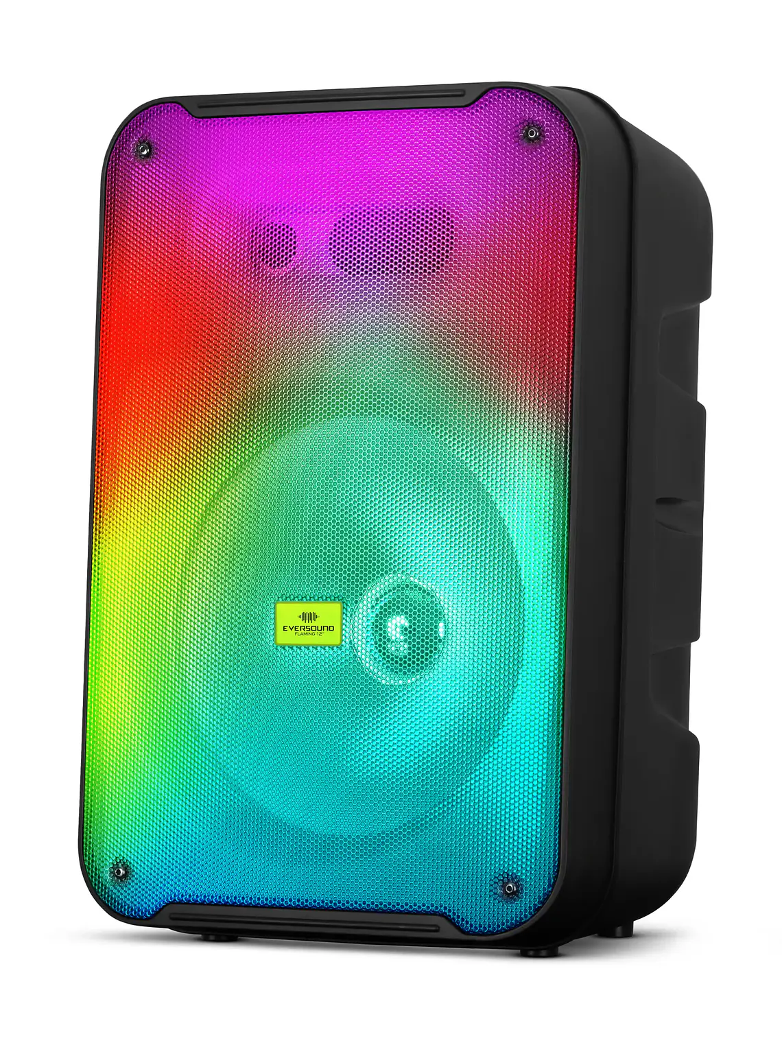 Parlante Bluetooth Flaming 12 EV 3001 Torre con Luces RGB Karaoke USB FM 1