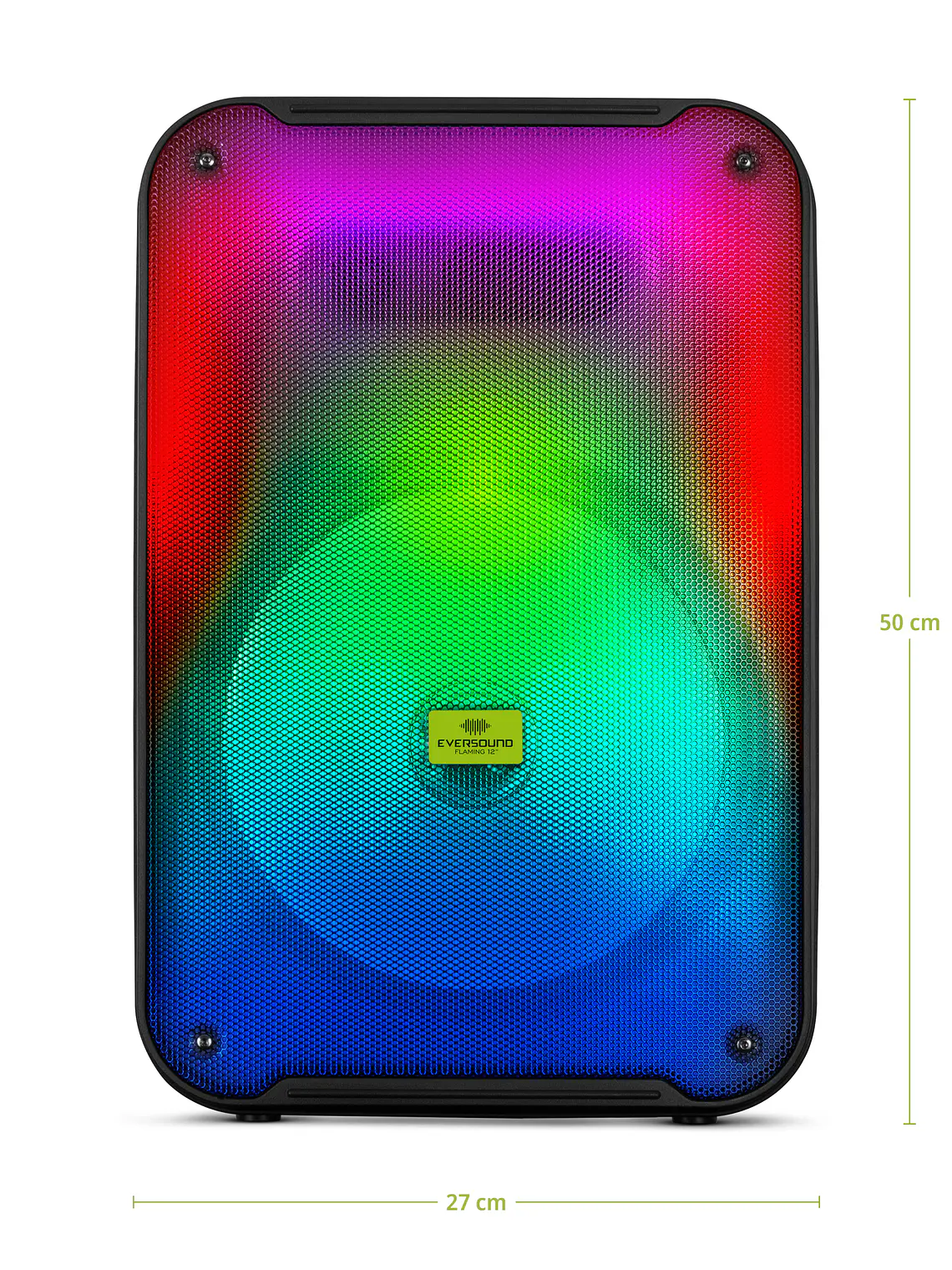 Parlante Bluetooth Flaming 12 EV 3001 Torre con Luces RGB Karaoke USB FM 2