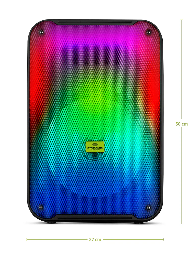 Parlante Bluetooth Flaming 12 EV 3001 Torre con Luces RGB Karaoke USB FM 2