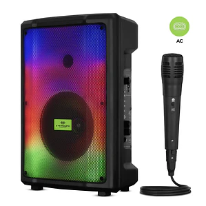 Parlante Bluetooth Flaming 8 EV 3000 AC con Luces RGB Karaoke TWS USB FM