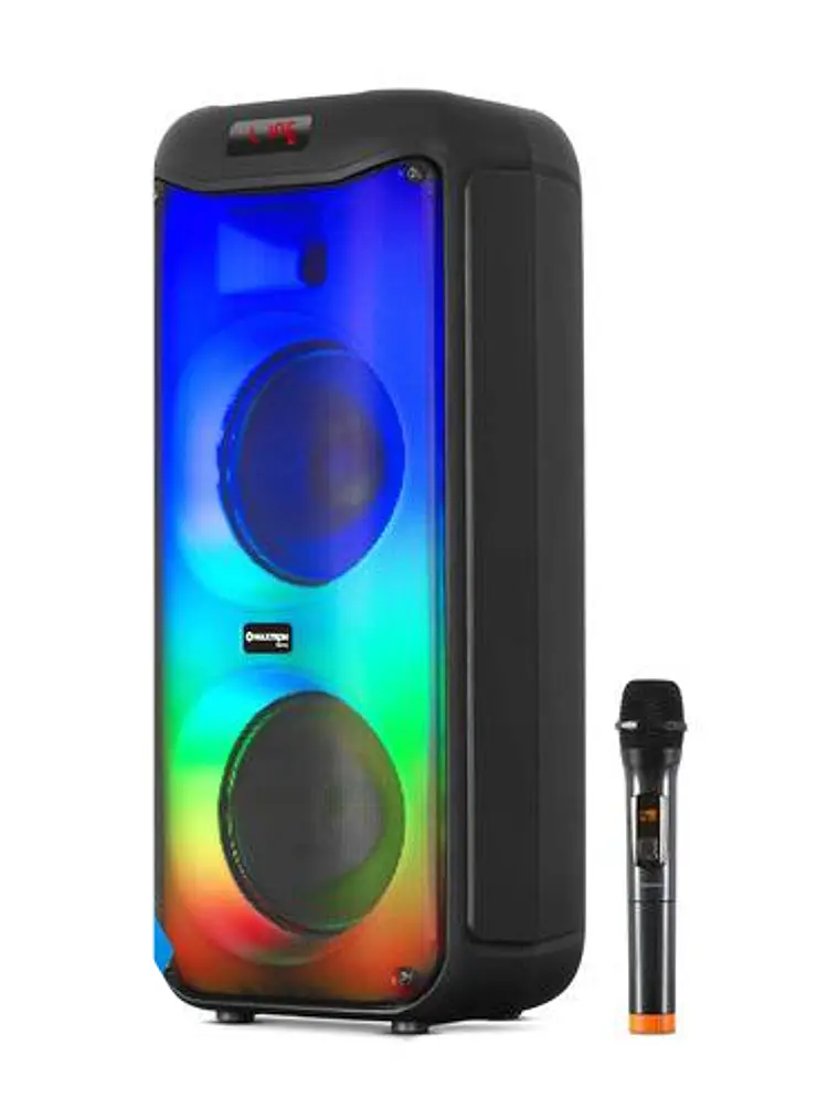 Parlante Torre Hertz MX334V 8x2 Bluetooth Karaoke TWS Luces LED RGB USB FM 1