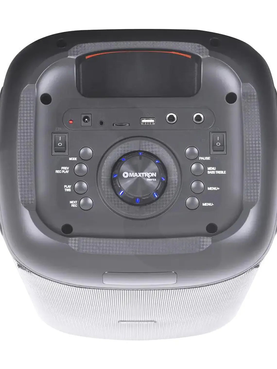 Parlante Torre Hertz MX334V 8x2 Bluetooth Karaoke TWS Luces LED RGB USB FM 3