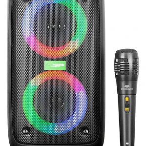 Parlante Portátil Eversound Bennett 3 EV2021 Bluetooth Karaoke Luces LED USB FM