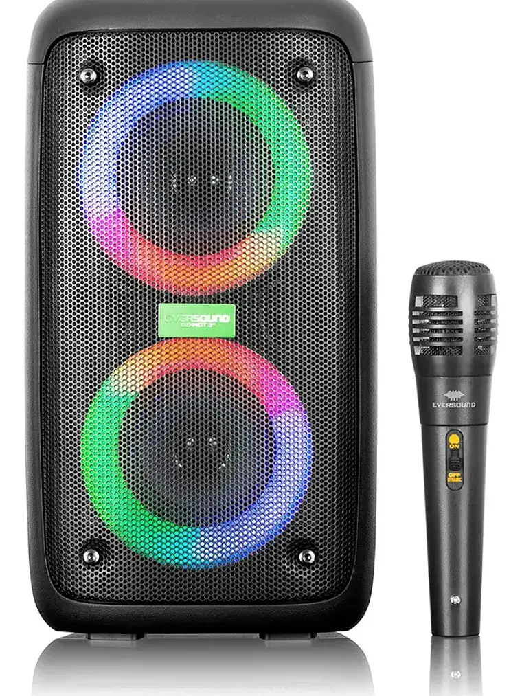 Parlante Portátil Eversound Bennett 3 EV2021 Bluetooth Karaoke Luces LED USB FM 1