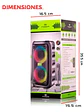Parlante Portátil Eversound Bennett 3 EV2021 Bluetooth Karaoke Luces LED USB FM - thumbnail 3