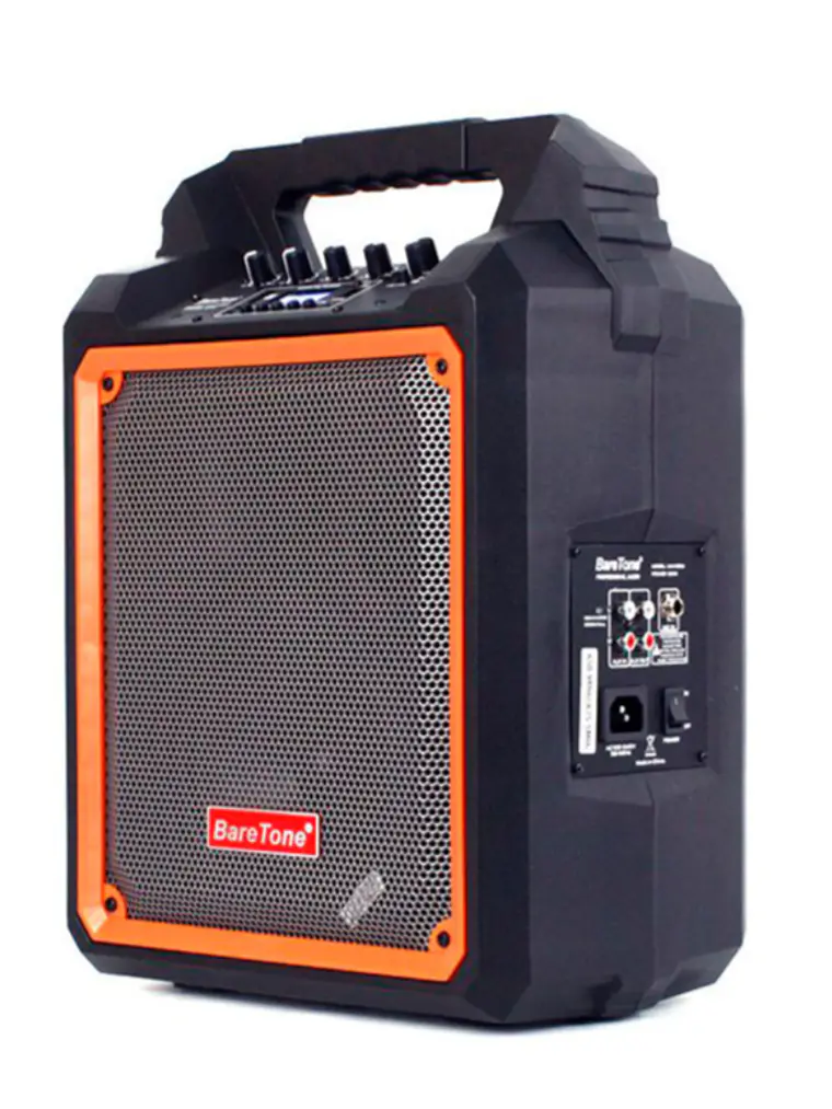 Parlante Portátil Baretone MAX06M 60W Bluetooth con 2 Micrófonos Inalámbricos Karaoke  2