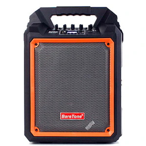 Parlante Portátil Baretone MAX06M 60W Bluetooth con 2 Micrófonos Inalámbricos Karaoke