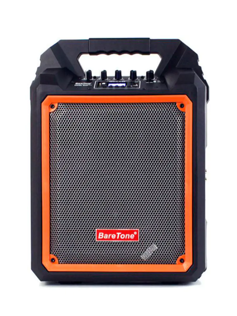 Parlante Portátil Baretone MAX06M 60W Bluetooth con 2 Micrófonos Inalámbricos Karaoke  1