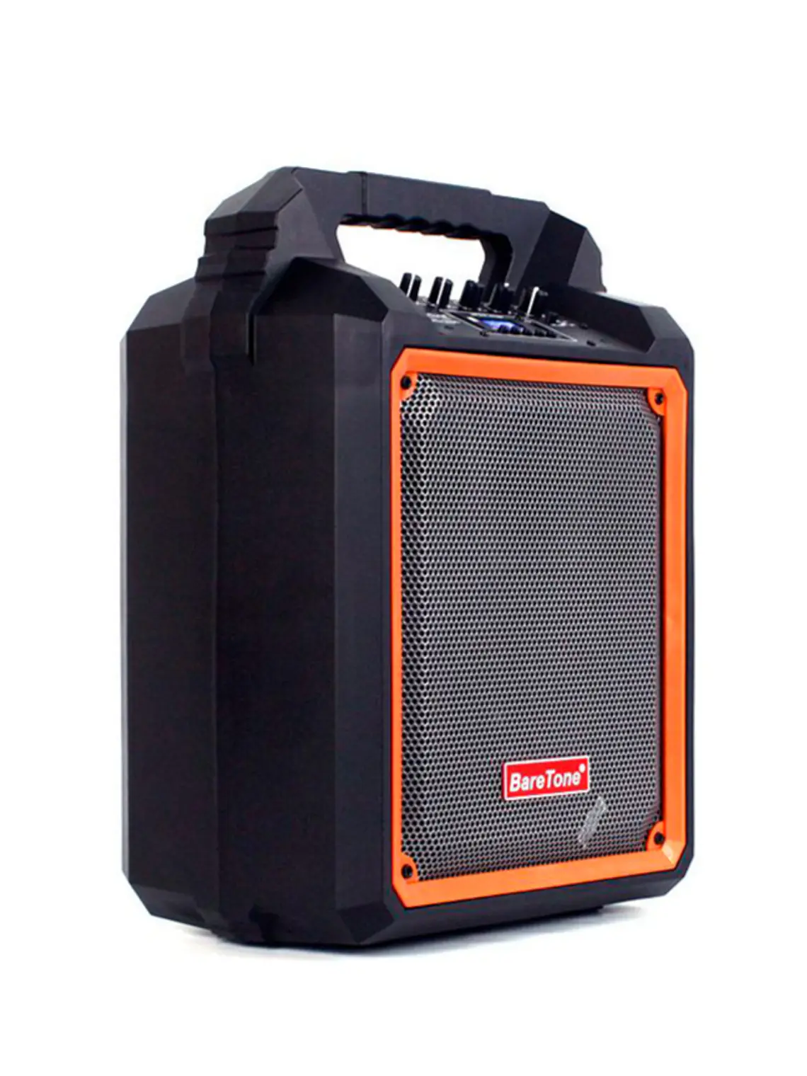 Parlante Portátil Baretone MAX-10M 100W Bluetooth con 2 Micrófonos Inalámbricos Karaoke 3