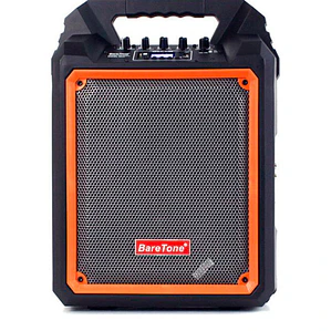 Parlante Portátil Baretone MAX-10M 100W Bluetooth con 2 Micrófonos Inalámbricos Karaoke